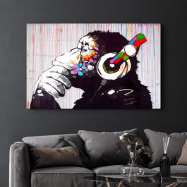 Wallity Pintura Decorativa de Vidrio Templado Multicolor 70 x 110 cm